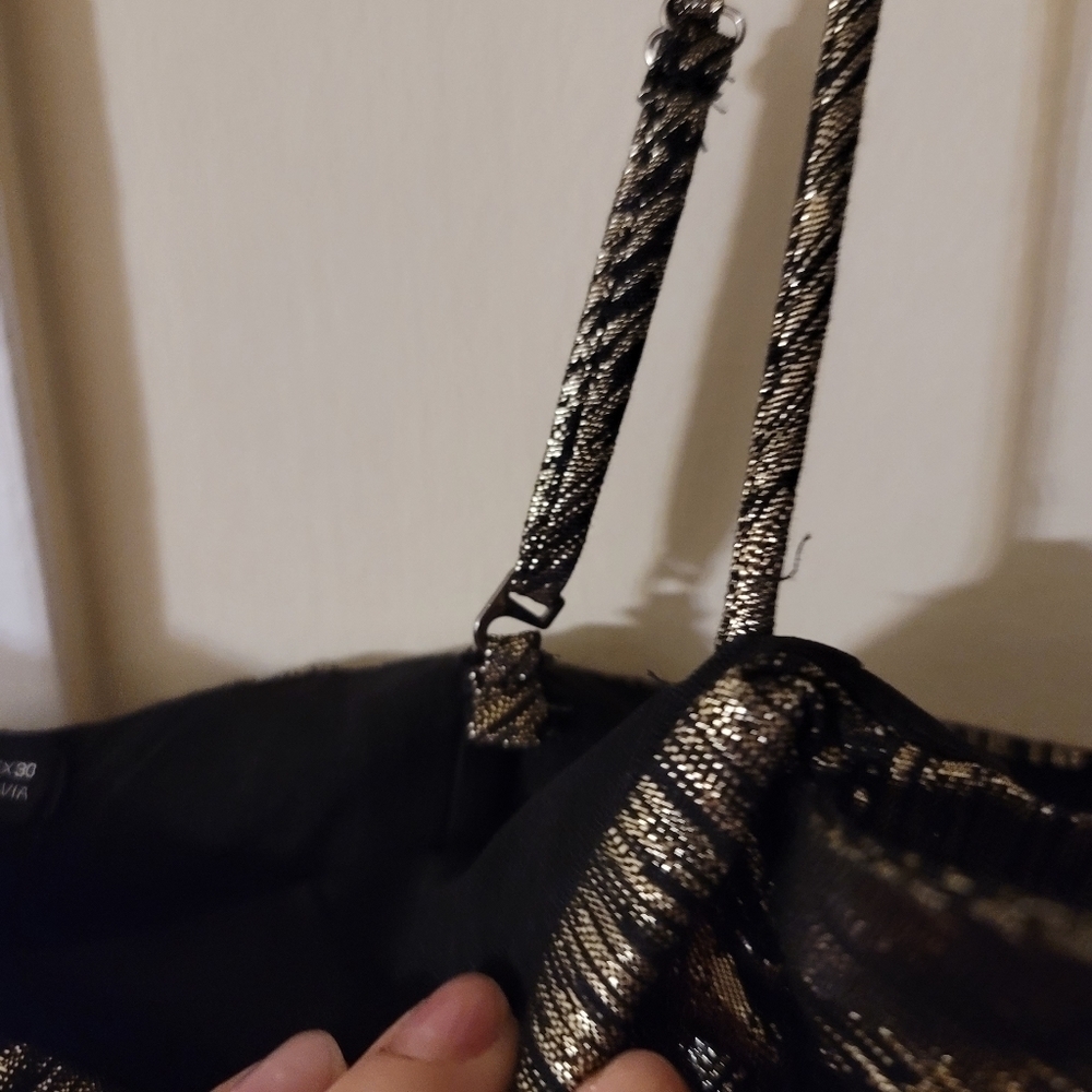 Zara Metallic Ruffled Mini Dress - Picture 10 of 14